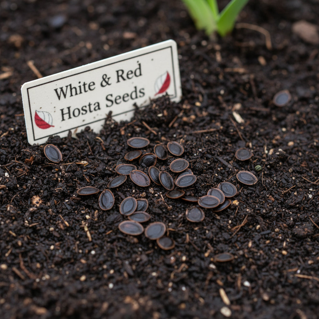 Hosta Seeds – White & Red Varieties (Rare Shade-Loving Perennial Seeds)