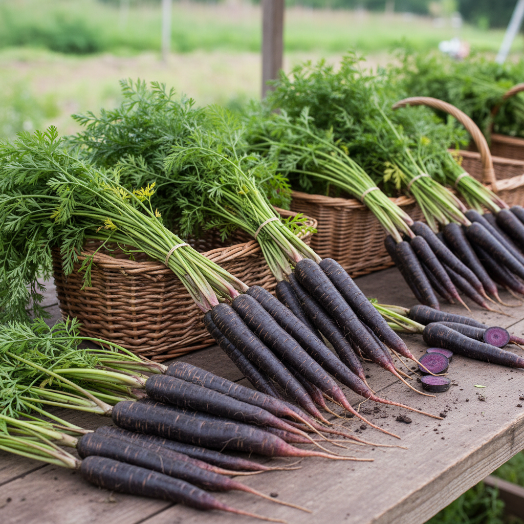 Black Nebula Carrot Seeds – Rare Heirloom Deep Purple Nutrient-Rich Roots