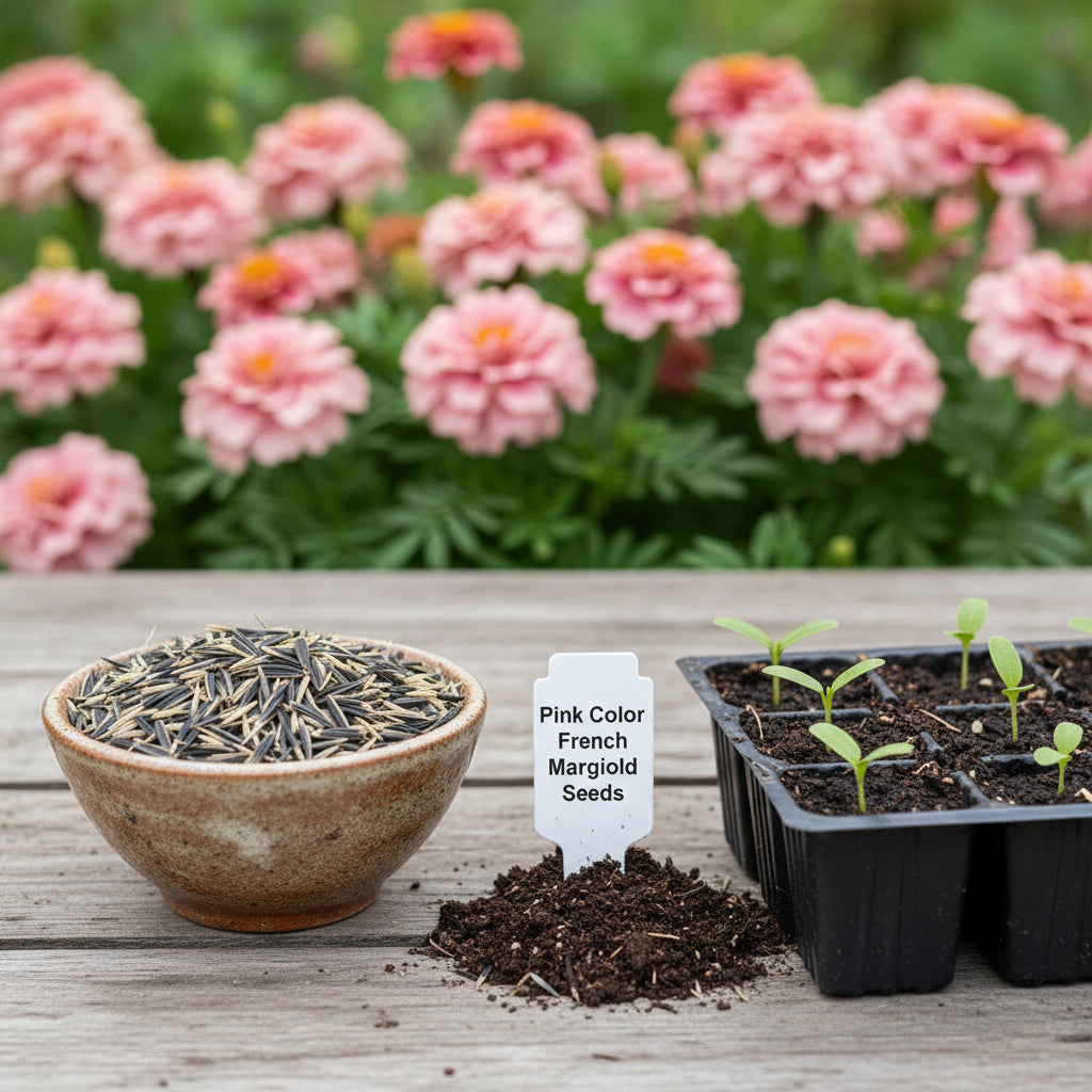 Pink Color French Marigold Seeds – Bright Annual Flower