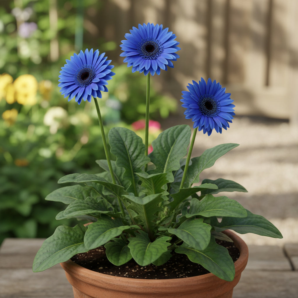Blue Gerbera Daisy Flower Seeds – Vibrant Perennial Blooms