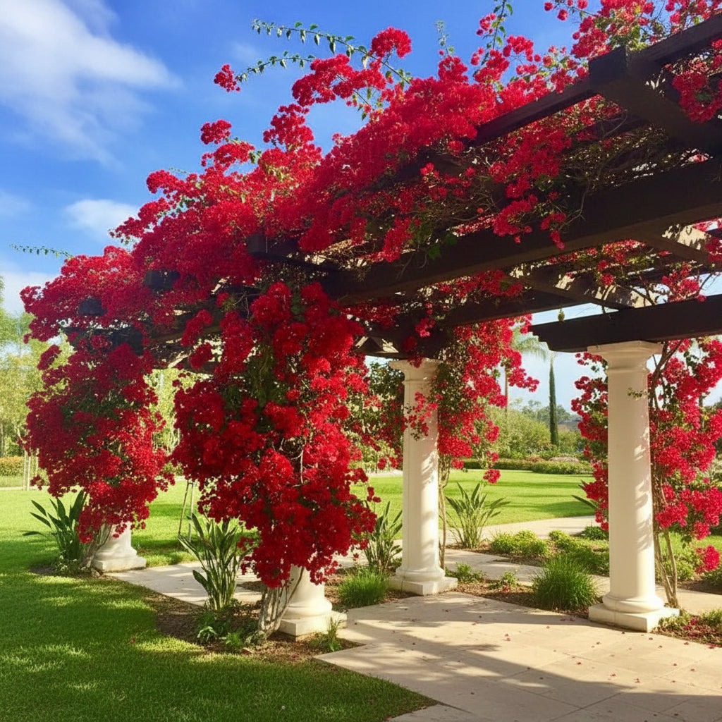 Red Bougainvillea Flower Seeds – Vibrant Climbing Blooms for Gardens