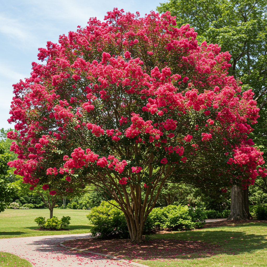 Red Crepe Myrtle Seeds – Lagerstroemia indica Flowering Tree/Shrub