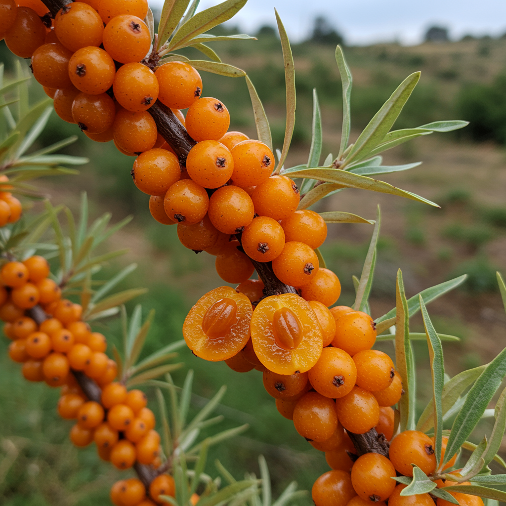 Seaberry Sea Buckthorn Seeds – Elaeagnus hippophae Orange Berry Shrub