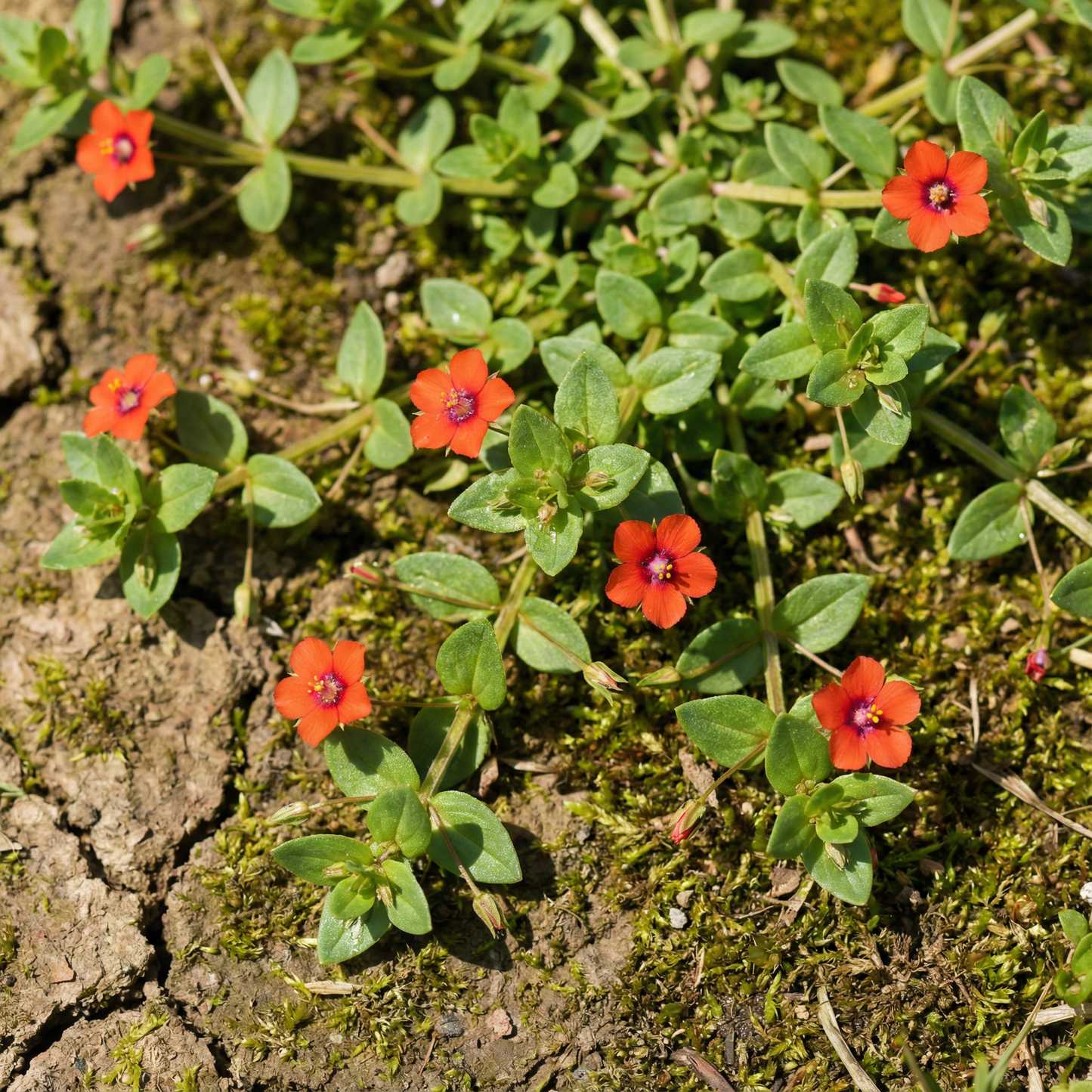 Scarlet Pimpernel Flower Seeds – Bright Groundcover Wildflower for Garden Beds