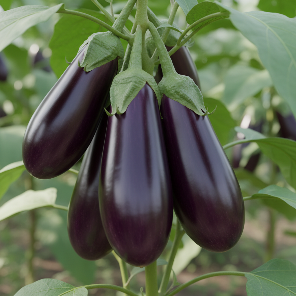 Aubergine Farmer’s Long F1 Hybrid Seeds – High-Yield Long Eggplant for Home Gardening