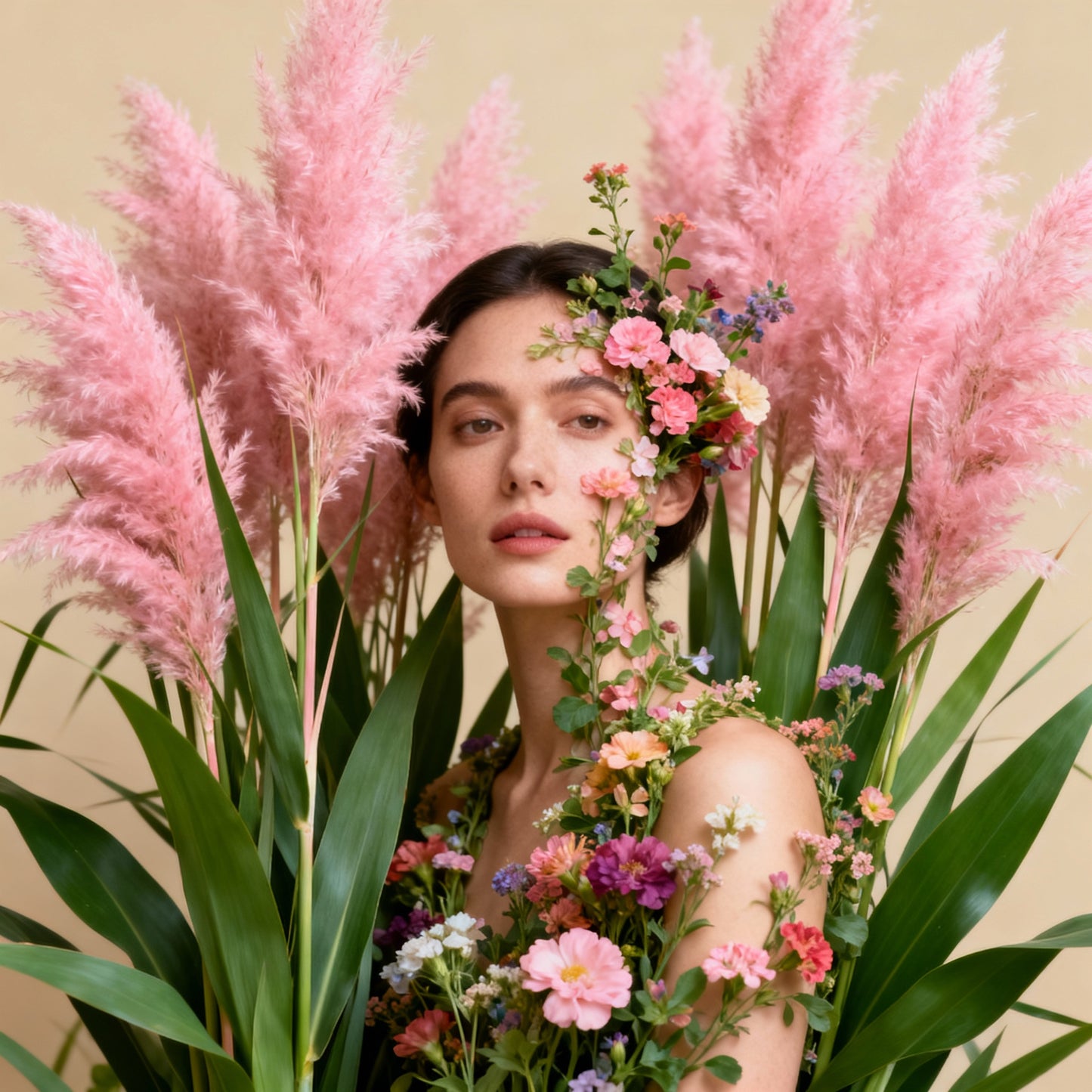 Pink Pampas Grass Seeds – Ornamental Tall Feathery Blooms for Lawn & Garden