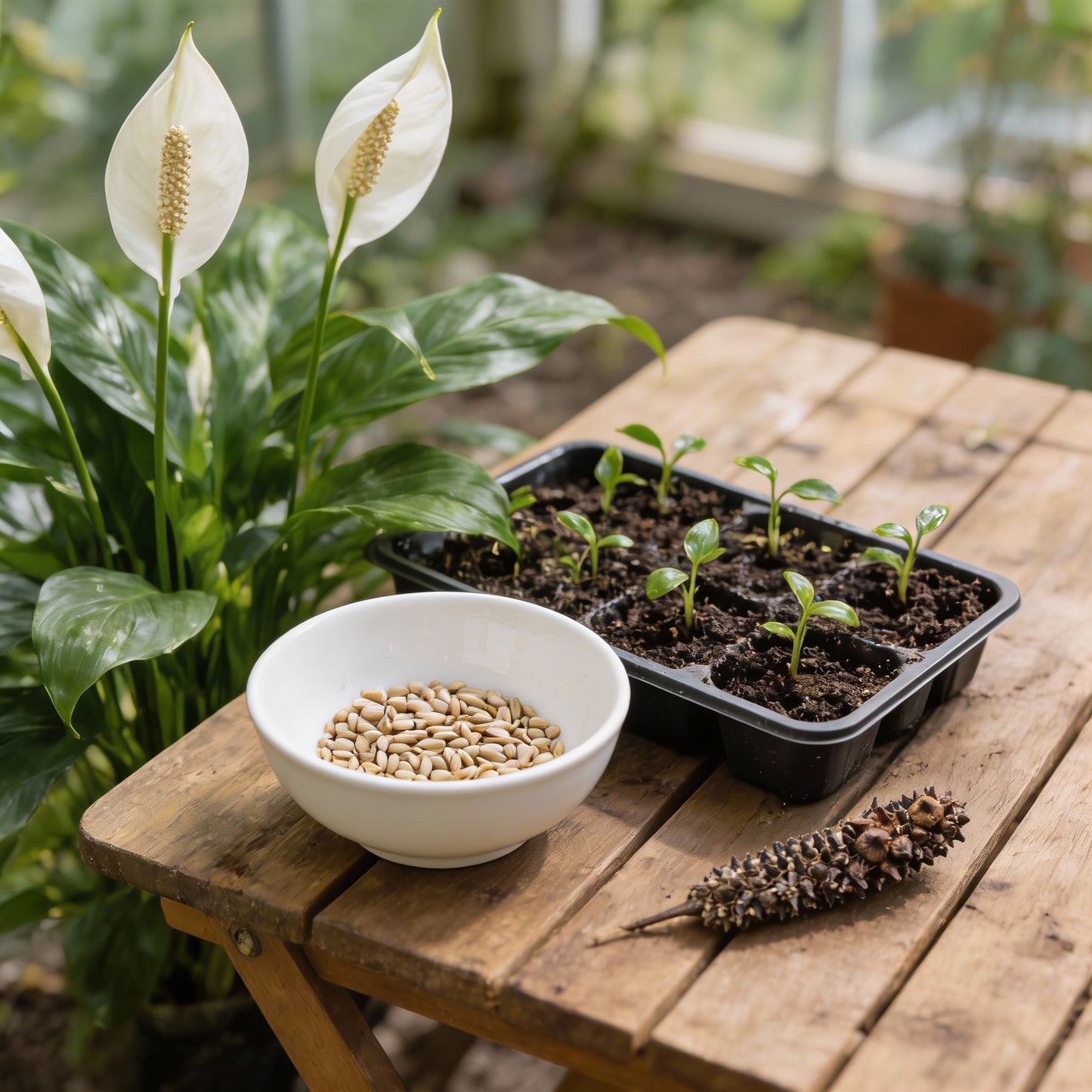 Spathiphyllum Peace Lily Seeds — Elegant Air-Purifying Plant for Indoors & Shaded Gardens