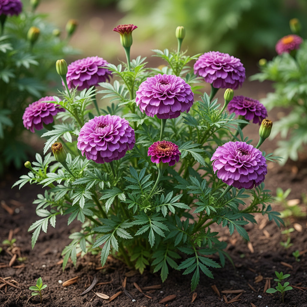 Purple Marigold Seeds – Flower Seeds (Tagetes / Purple Marigold Variety)