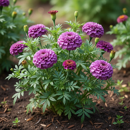 Purple Marigold Seeds – Flower Seeds (Tagetes / Purple Marigold Variety)