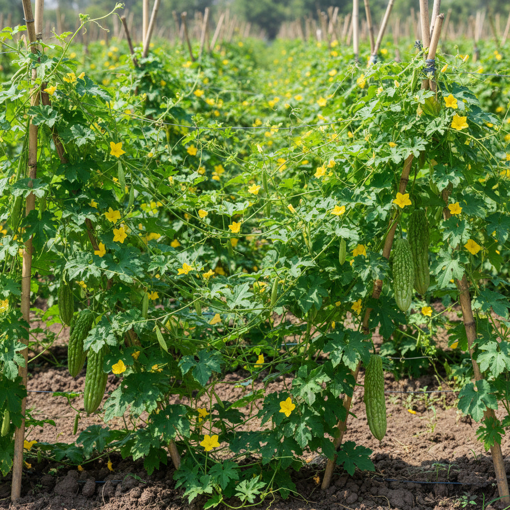 Japanese Bitter Gourd Seeds – Heirloom High Yield Bitter Melon for Home Gardening