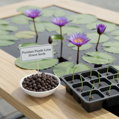 Premium Purple Lotus Flower Seeds — Grow Stunning Aquatic Blooms