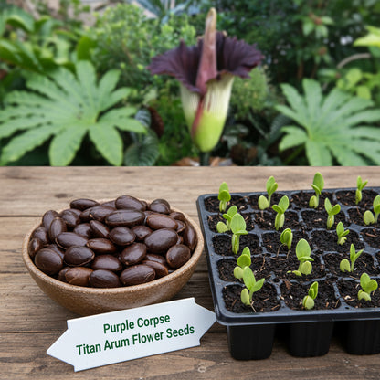 Exotic Purple Corpse Titan Arum Flower Seeds (35 PCS)
