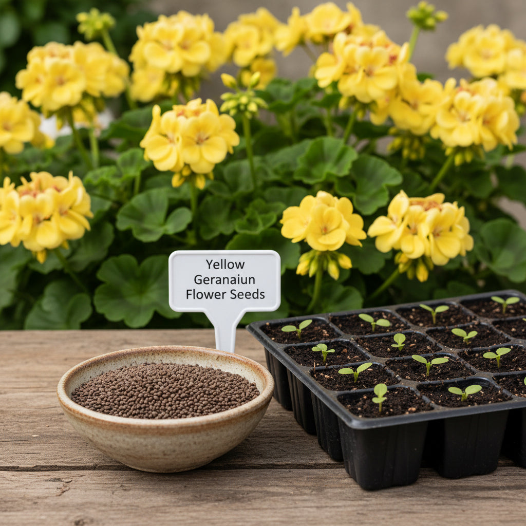 Yellow Geranium Flower Seeds – Rare Golden Blooms