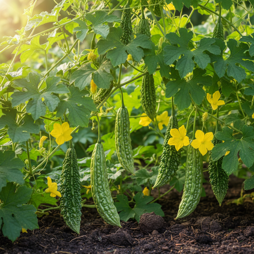 Indian Magara F1 Bitter Melon Seeds – High-Yield Climbing Gourd Seeds for Home Garden
