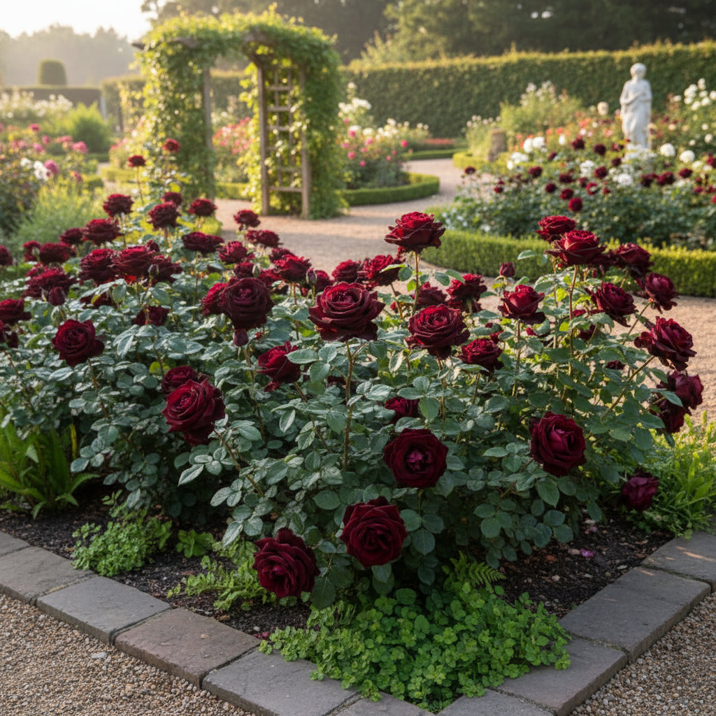 Black Rose with Red Edge Flower Seeds – Exotic Perennial Blooms