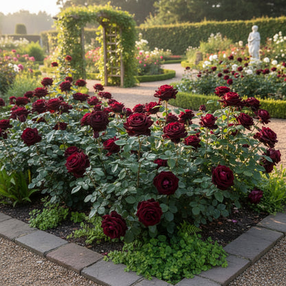 Black Rose with Red Edge Flower Seeds – Exotic Perennial Blooms