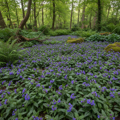 Blue Pulmonaria (Lungwort) Flower Seeds for Planting