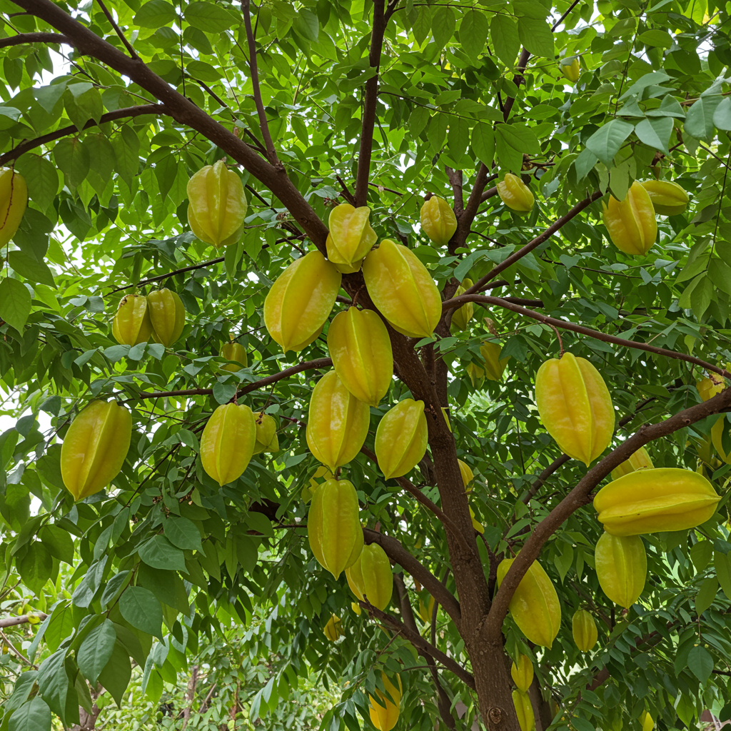 Yellow Averrhoa Carambola Star Fruit Seeds – Exotic Tropical Fruit Tree Seeds
