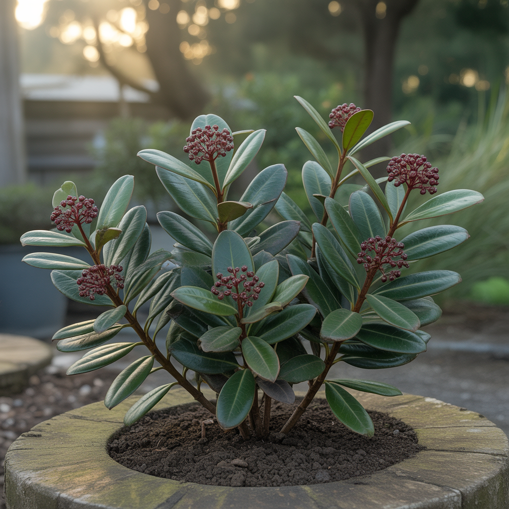 Skimmia Japonica Seeds – Evergreen Flowering Shrub Seeds for Gardens