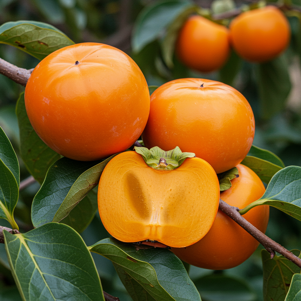 Orange Persimmon Fruit Seeds for Planting – Sweet Juicy Persimmon Tree
