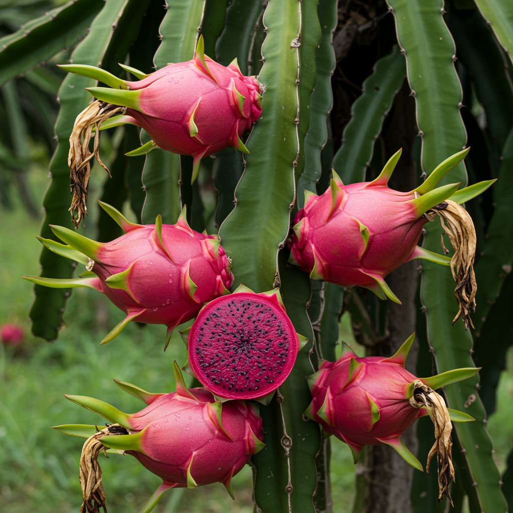Dragon Fruit Red Seeds – Exotic Tropical Fruit Seeds for Home Gardening