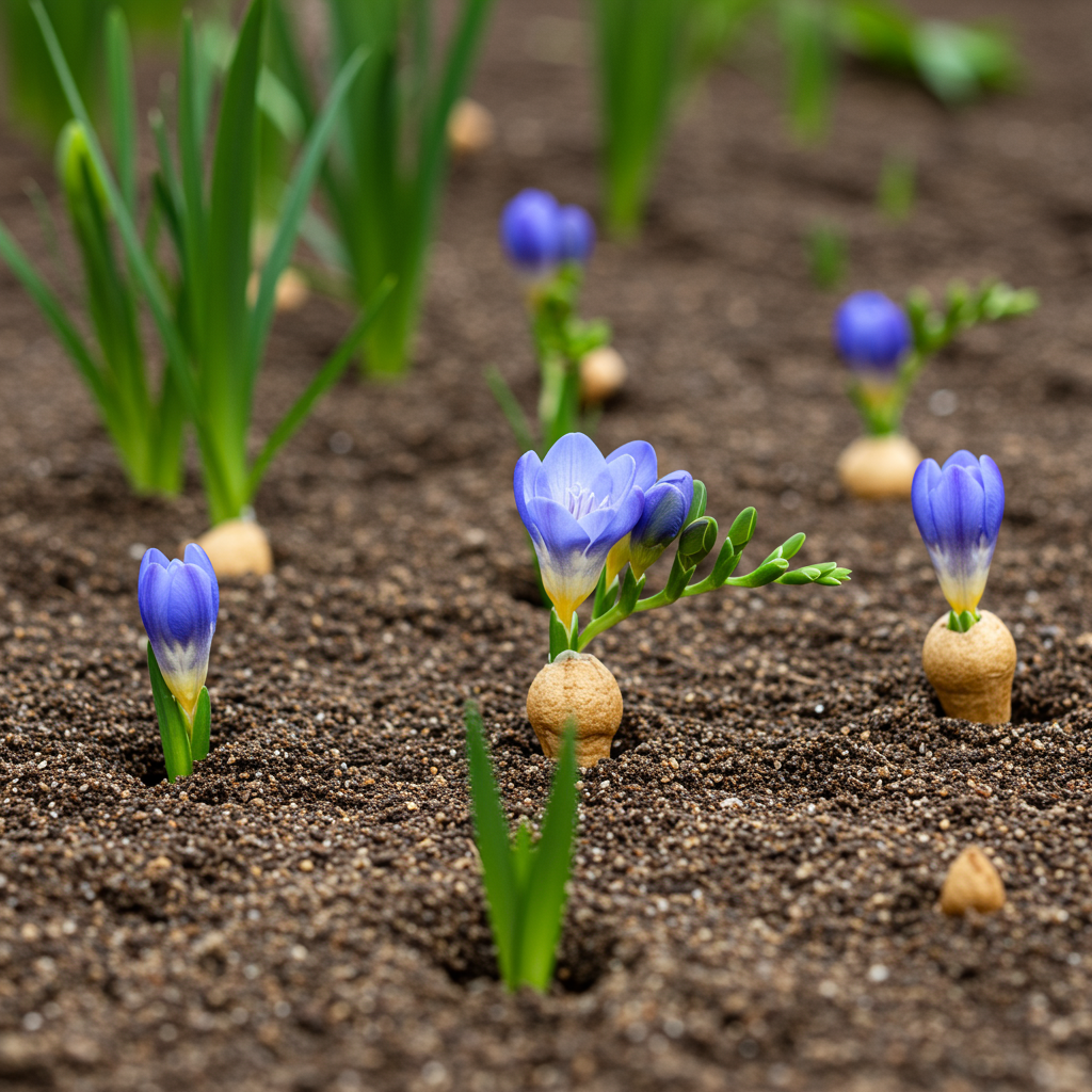 Freesia Single Blue Flower Bulbs – Fragrant Blue-Violet Blooms