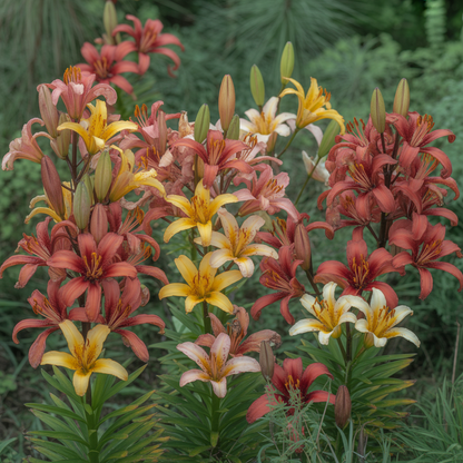 Flame Colored Mixed Carpet Lily Bulbs