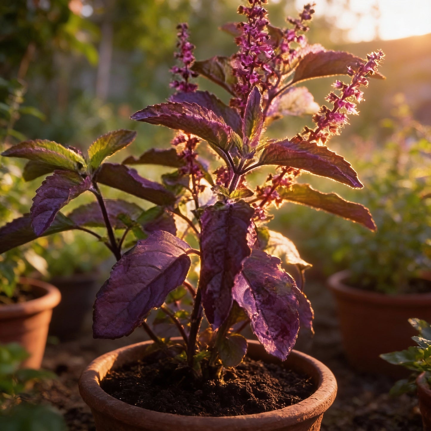 Krishna Tulsi Seeds – Sacred Purple Holy Basil for Home Garden & Herbal Use