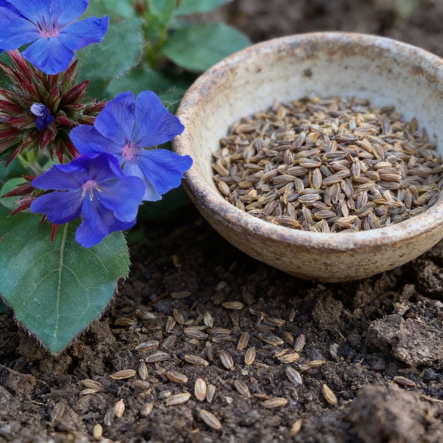 Ceratostigma Plumbaginoides (Blue Leadwort) Flower Seeds – 100 pcs