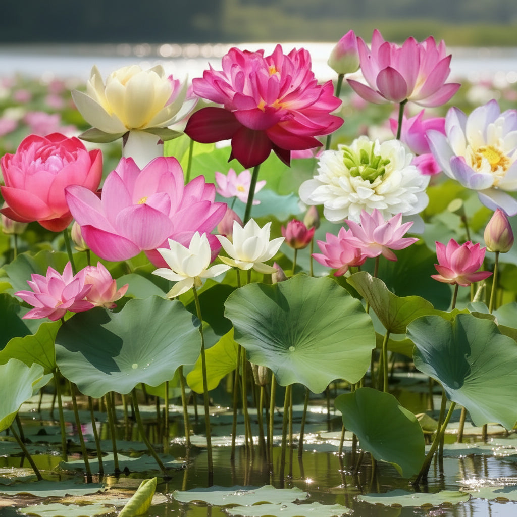 Mixed Bowl Lotus Seeds – Colorful Aquatic Blooms for Water Gardens