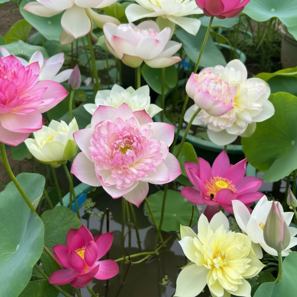 Lotus Mix Flower Seeds – All Mixed Colors Sacred Aquatic Blooms