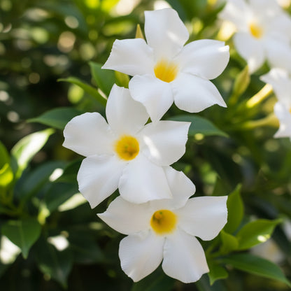 White Mandevilla Vine Flower Seeds for Planting