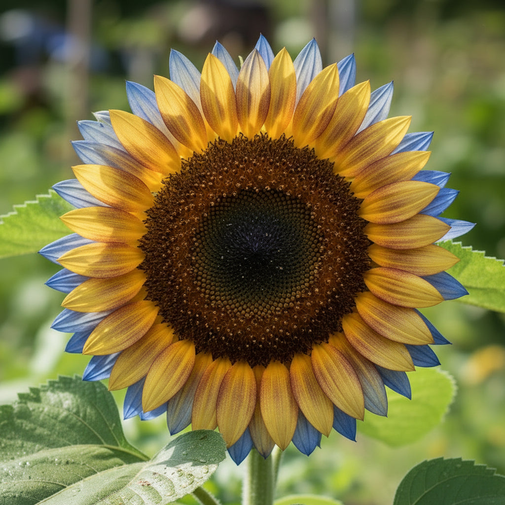 Yellow Blue Sunflower Flower Seeds