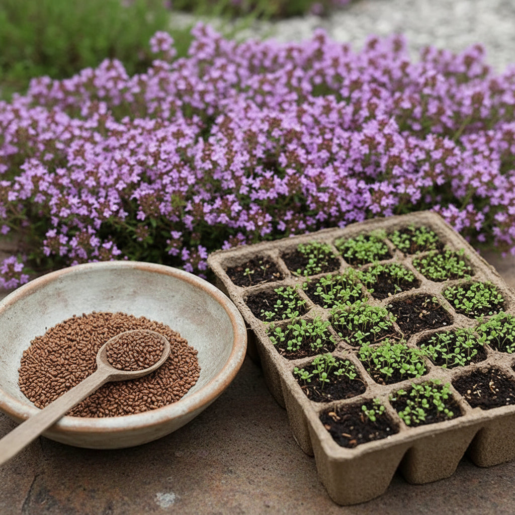 Creeping Thyme Seeds – Magic Carpet (Thymus serpyllum) Perennial Ground Cover