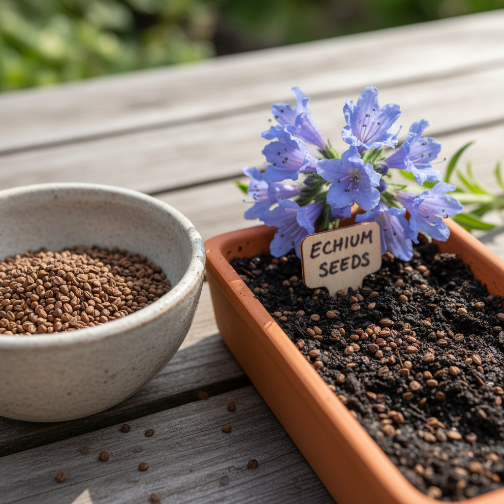 Echium Blue Dwarf Flower Seeds – Compact Blue Blooms for Garden Borders