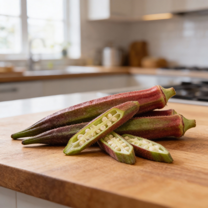 Red Burgundy Okra Seeds for Planting 100 Pcs