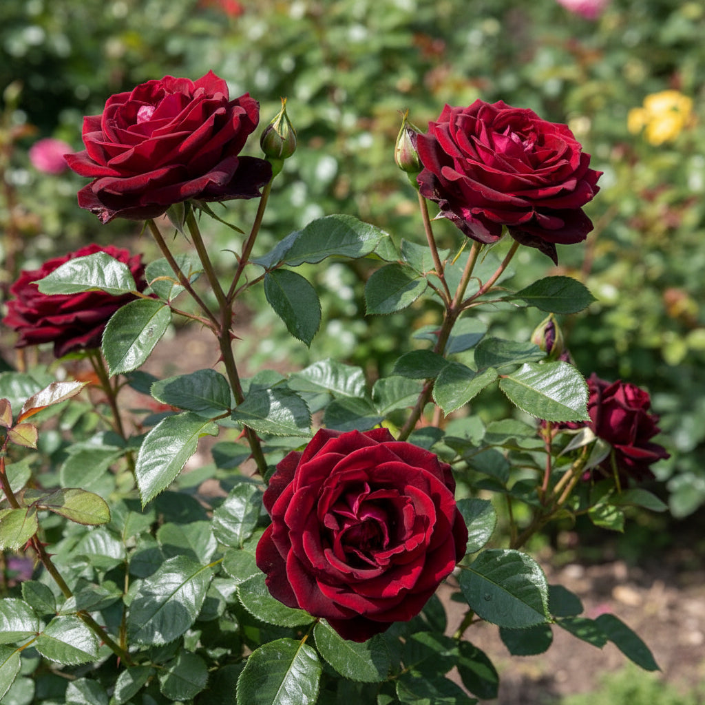 Black Rose with Red Edge Flower Seeds – Exotic Perennial Blooms