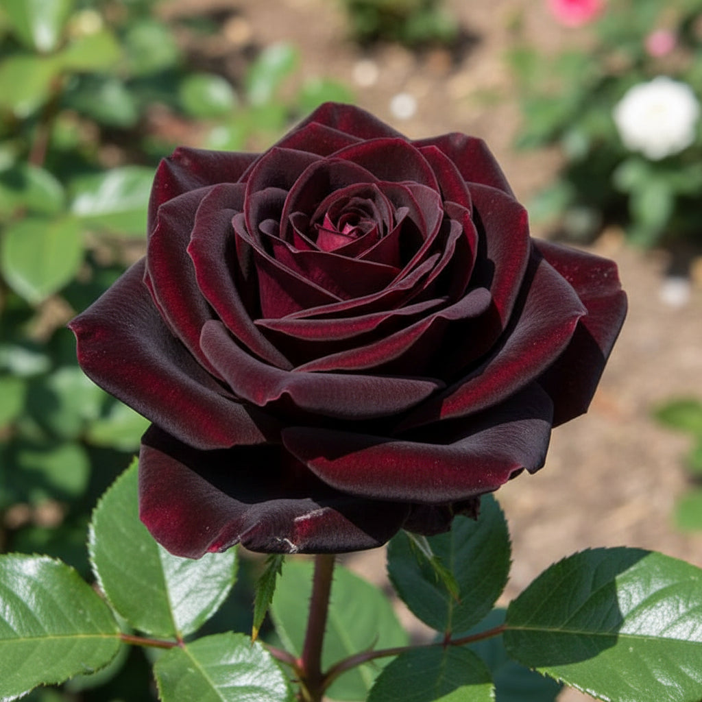 Black Rose with Red Edge Flower Seeds – Exotic Perennial Blooms