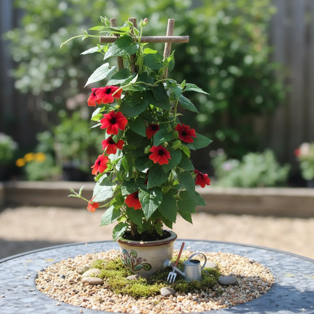 Red Thunbergia Flower Seeds (Thunbergia alata) – Vibrant Climbing Ornamental Flower