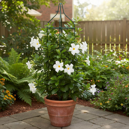 White Mandevilla Vine Flower Seeds for Planting