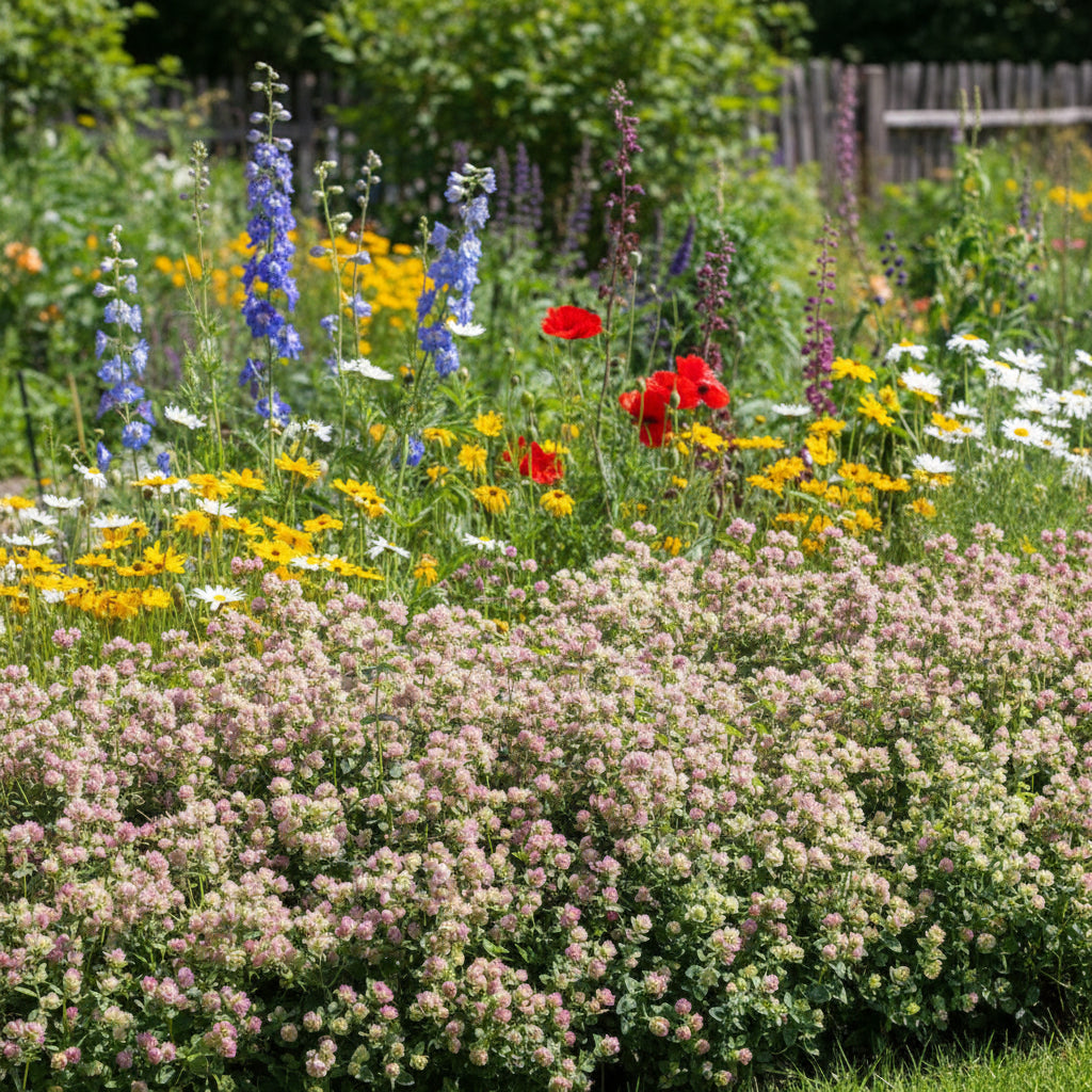 Ornamental Oregano Flower Seeds – Decorative Ground Cover with Pink Blooms