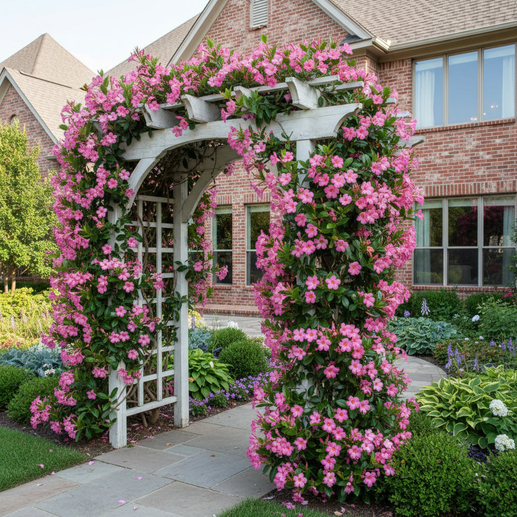 Pink Mandevilla Vine Flower Seeds for Planting