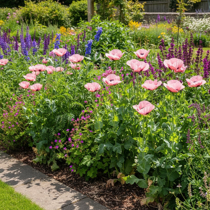 Pink Oriental Poppy Seeds – Herbaceous Perennial with Large Bright Blooms
