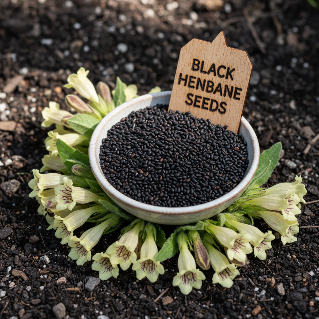 Hyoscyamus Niger (Black Henbane) Flower Seeds – Exotic & Rare Ornamental Plant