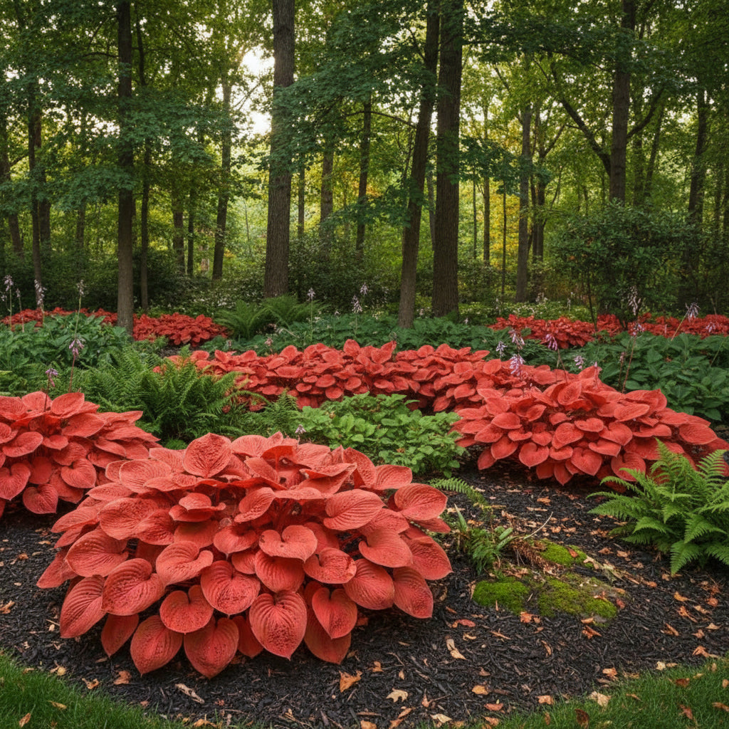Red Hosta Seeds – Shade Loving Ornamental Perennial Plant