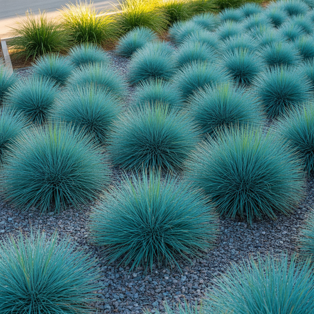 Blue Fescue Ornamental Grass Seeds – Festuca Perennial, Drought-Tolerant Sun or Shade