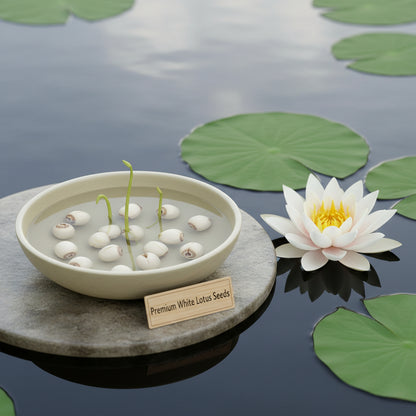 Premium White Lotus Flower Seeds – Sacred Aquatic Blooms