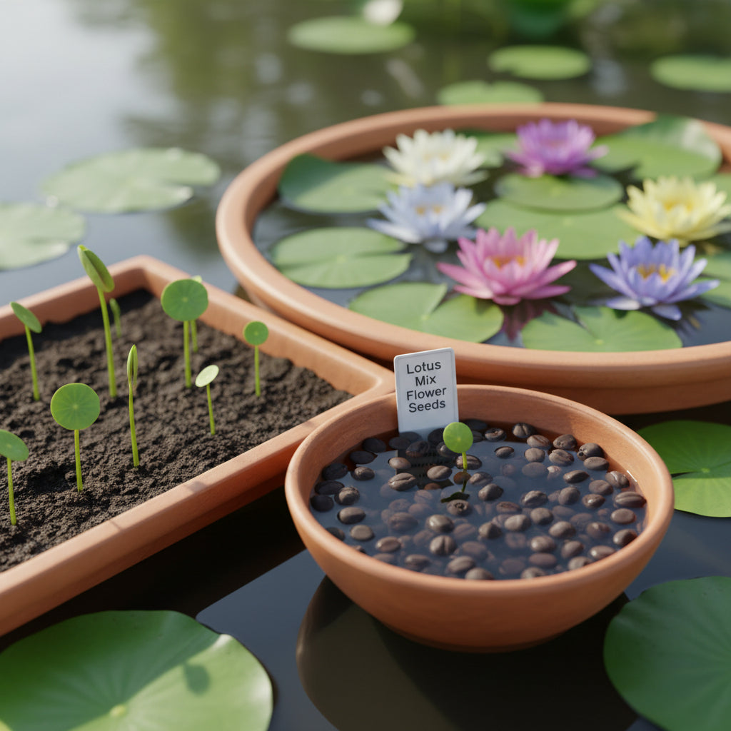 Lotus Mix Flower Seeds – All Mixed Colors Sacred Aquatic Blooms
