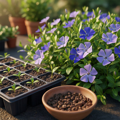 Periwinkle Seeds – Evergreen Ground Cover Flowers for Borders & Landscapes