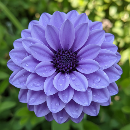 Unique Lavender-Blue Hydrangea – Blooms with Dark Purple Center